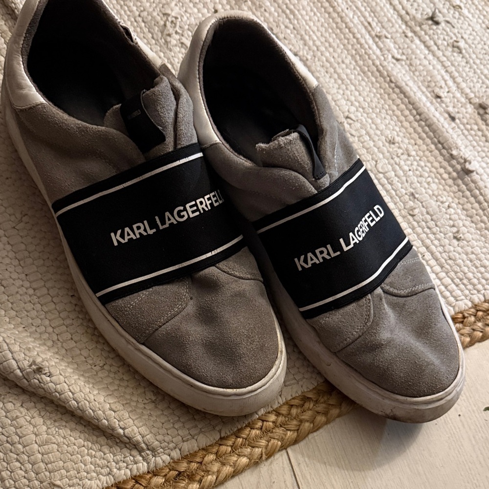 Karl Lagerfeld Black and Gray Men's Sneakers
